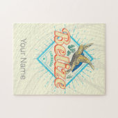 Belize Caribbean Retro Turtle Souvenir Legpuzzel (Horizontaal)