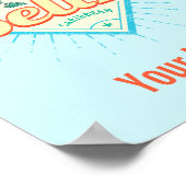 Belize Caribbean Retro Turtle Souvenir Poster (Hoek)