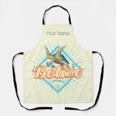 Belize Caribbean Retro Turtle  Souvenir Schort (Voorkant)