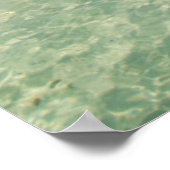 Belize, Caribisch Zee. Goff Caye, een klein eiland Poster (Hoek)