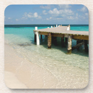 Belize, Caribische Zee, Goff Caye. Een Klein Eilan Drankjes Onderzetter