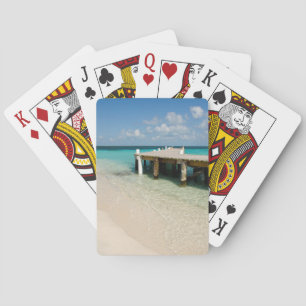 Belize, Caribische Zee, Goff Caye. Een Klein Eilan Speelkaarten