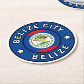 Belize City Belize Ronde Kartonnen Onderzetter (Gebogen)