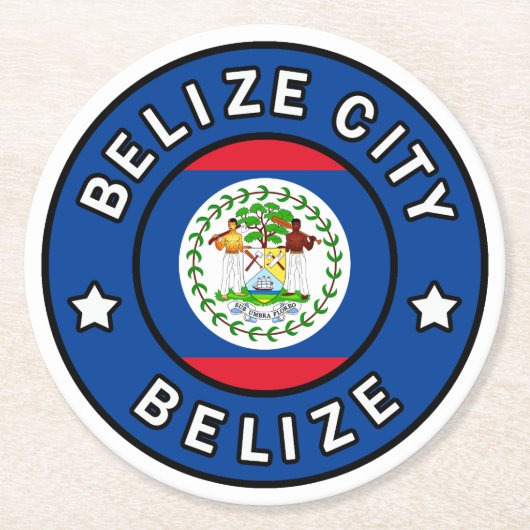 Belize City Belize Ronde Kartonnen Onderzetter (Voorkant)