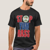 Belize Creole, stop je gras, grappig Belize T-shirt (Voorkant)