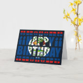 Bélize Drapeau Carte d'anniversaire (Fleur jaune)