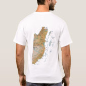 Bélize Drapeau et carte T-shirt (Dos)