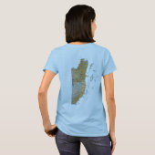 Bélize Drapeau x Carte T-shirt (Dos entier)