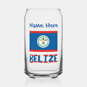 Belize et drapeau bélizien Personnalisation Bleue