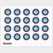 Belize Fisheye Vlag Sticker (Vel)