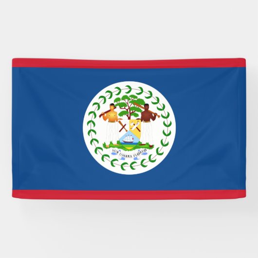 Belize flag Banner (Horizontaal)