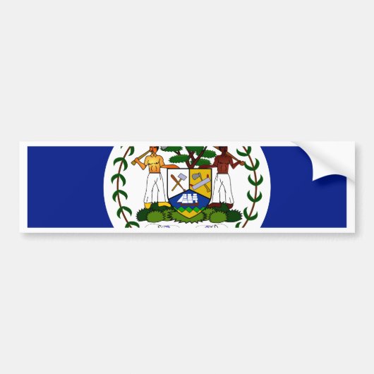 Belize Flag Bumpersticker (Voorkant)