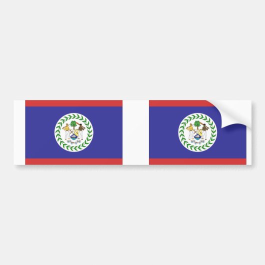Belize Flag Bumpersticker (Voorkant)