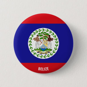 Belize Flag Charming Patriotic Ronde Button 5,7 Cm