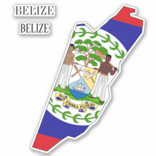 Belize Flag Charming Patriotic Sticker