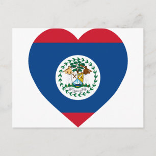 Belize Flag Heart Briefkaart