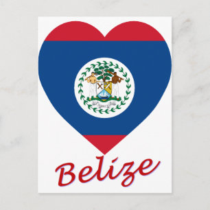 Belize Flag Heart Briefkaart
