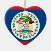 Belize Flag Heart Ornament (Achterkant)