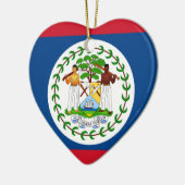 Belize Flag Heart Ornament (Links)