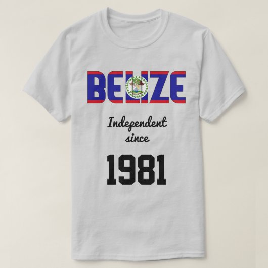 Belize Flag Independence Celebration T-shirt (Design voorkant)