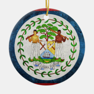 Belize Flag Keramisch Ornament