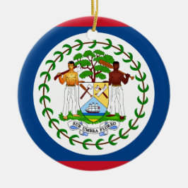 Belize Flag Keramisch Ornament