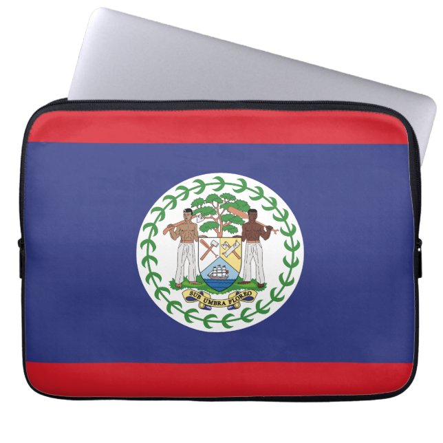 Belize Flag Laptop Sleeve (Voorkant)