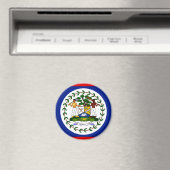 Belize Flag Magneet (Insitu (Vaatwasser))