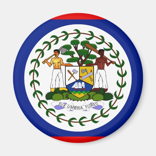 Belize Flag Magneet (Voorkant)