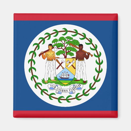 Belize Flag Magneet (Voorkant)