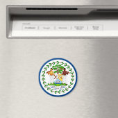 Belize Flag Magnet Magneet (Insitu (Vaatwasser))