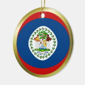 Belize Flag Ornament (Links)