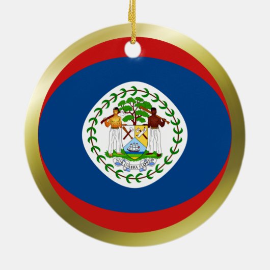 Belize Flag Ornament (Achterkant)