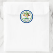 Belize Flag Ronde Sticker (Tas)