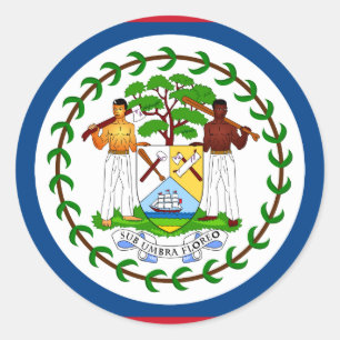 Belize Flag Ronde Sticker