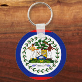 Belize Flag Sleutelhanger (Voorkant)
