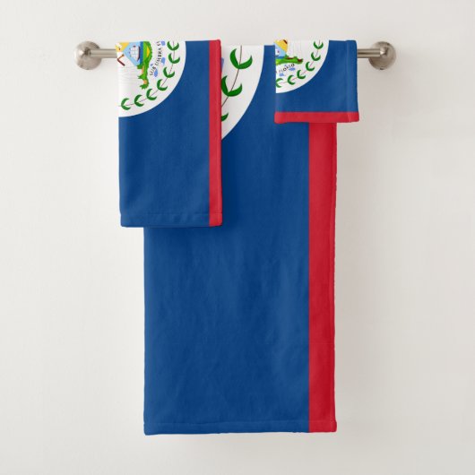 Belize flag Towel Bad Handdoek (Insitu)