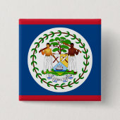 Belize Flag Vierkante Button 5,1 Cm (Voorkant)