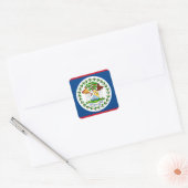 Belize Flag Vierkante Sticker (Envelop)