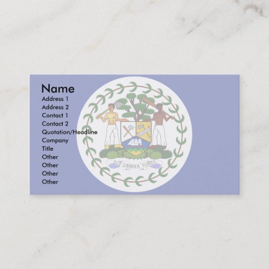 Belize Flag Visitekaartje (Voorkant)