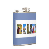 Belize foto's van Tropische Beach Blue Ocean-reize Heupfles (Rechts)