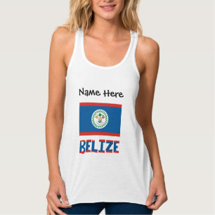 Belize Gepersonaliseerde vlag van Belize Tanktop