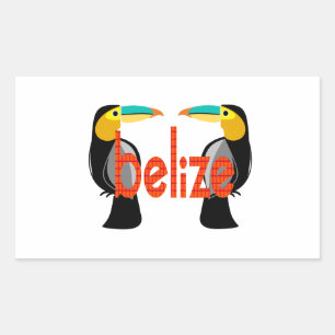 Belize het nu rechthoekige sticker
