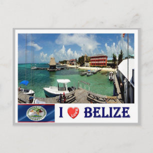 Belize - I Love - Briefkaart