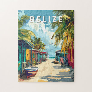Belize Illustration Travel Art Vintage Legpuzzel