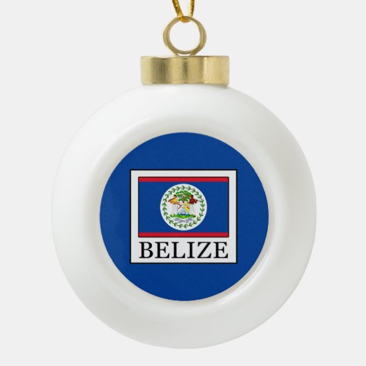 Belize Keramische Bal Ornament (Voorkant)