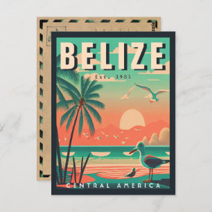 Belize Midden-Amerika  Tropische jaren 1950 Briefkaart