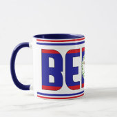 Belize National Flag Patriotic Coffee Mok (Links)