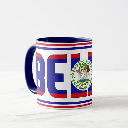 Belize National Flag Patriotic Coffee Mok (Voorkant links)