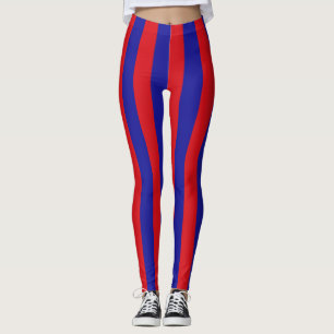 Belize nationale vlag kleuren verticale strips leggings